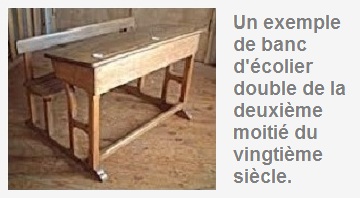 < Bureau d'écolier double >
